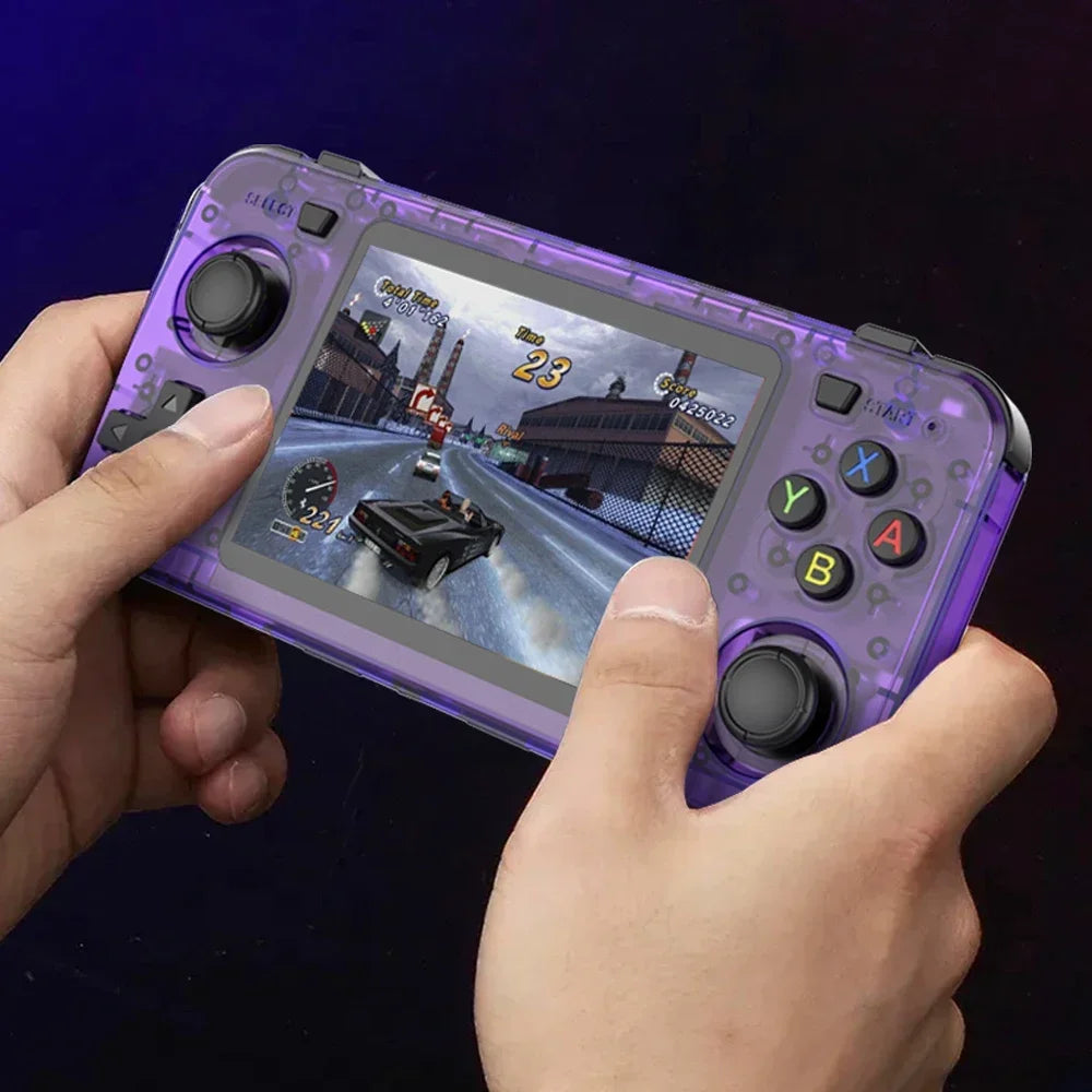 R36S vs R36H comparison: purple translucent R36H held sideways in two hands