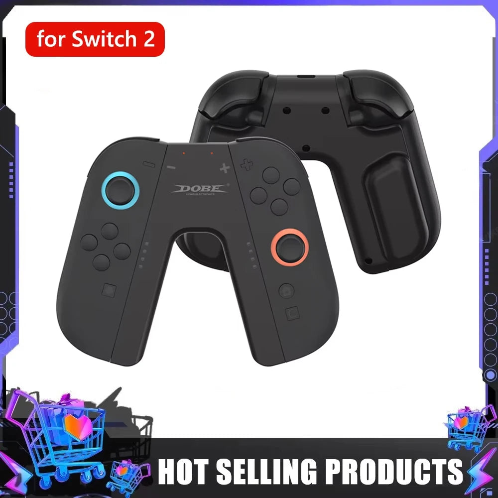 Switch 2 Charger Grip Bracket for NS 2 Joystick Controller Grip Handle Portable Charging Station for Switch 2 Gaming Accessories