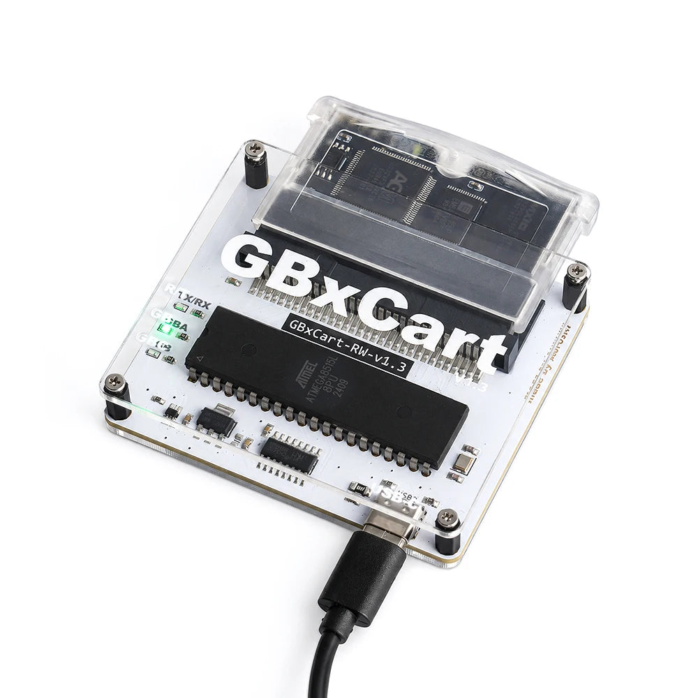 Auroxin GBxCart RW V1.3 USB Game Cartridge Reader Writer for Game Boy GBC GBA ROM Backup Save Restore Flash Cart Programmer