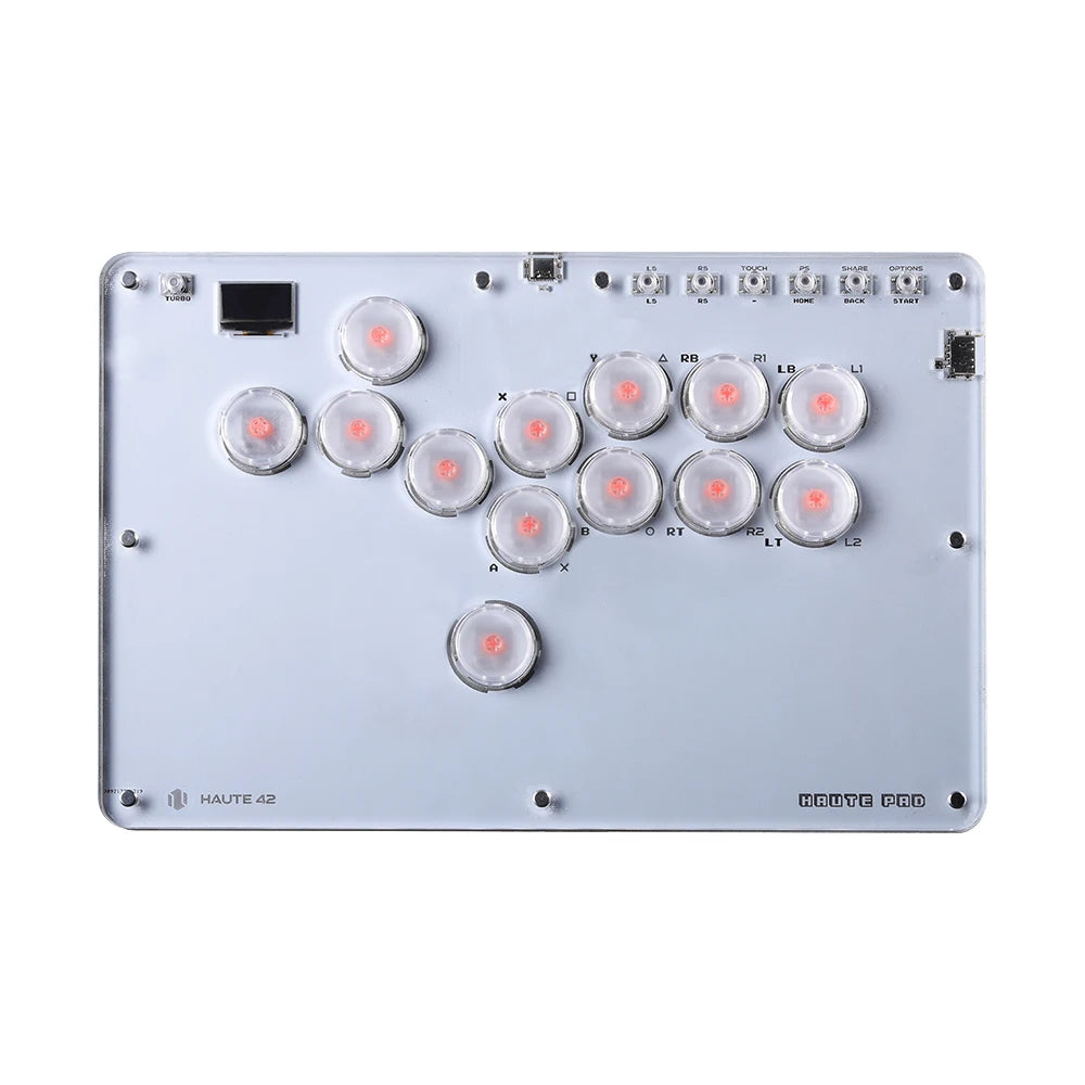 Haute42 Arcade Joystick Hitbox Leverless Controller Arcade Fighting Game Hitbox For PC /PS3/Ps4 /Switch Mini Arcade FightStick