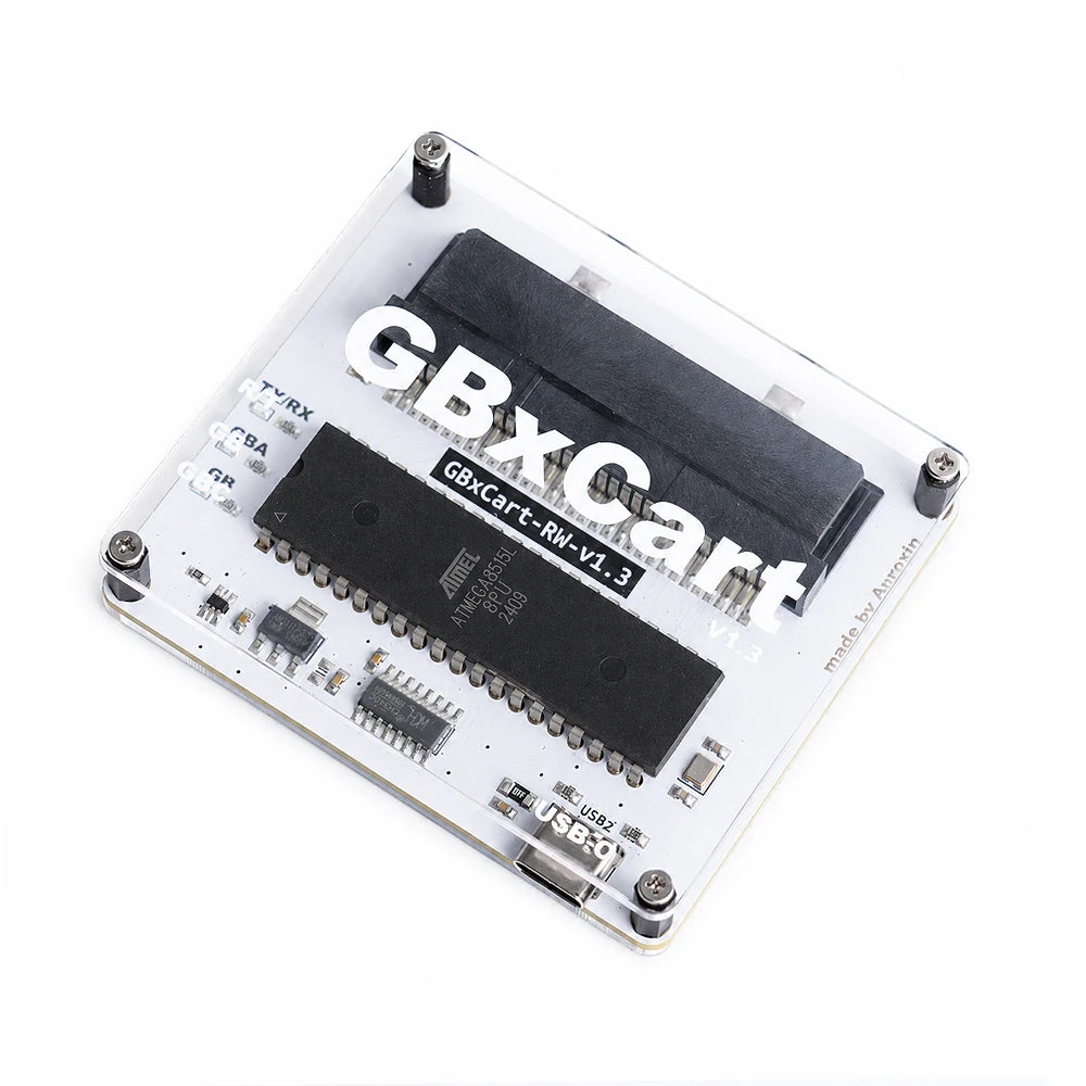 Auroxin GBxCart RW V1.3 USB Game Cartridge Reader Writer for Game Boy GBC GBA ROM Backup Save Restore Flash Cart Programmer
