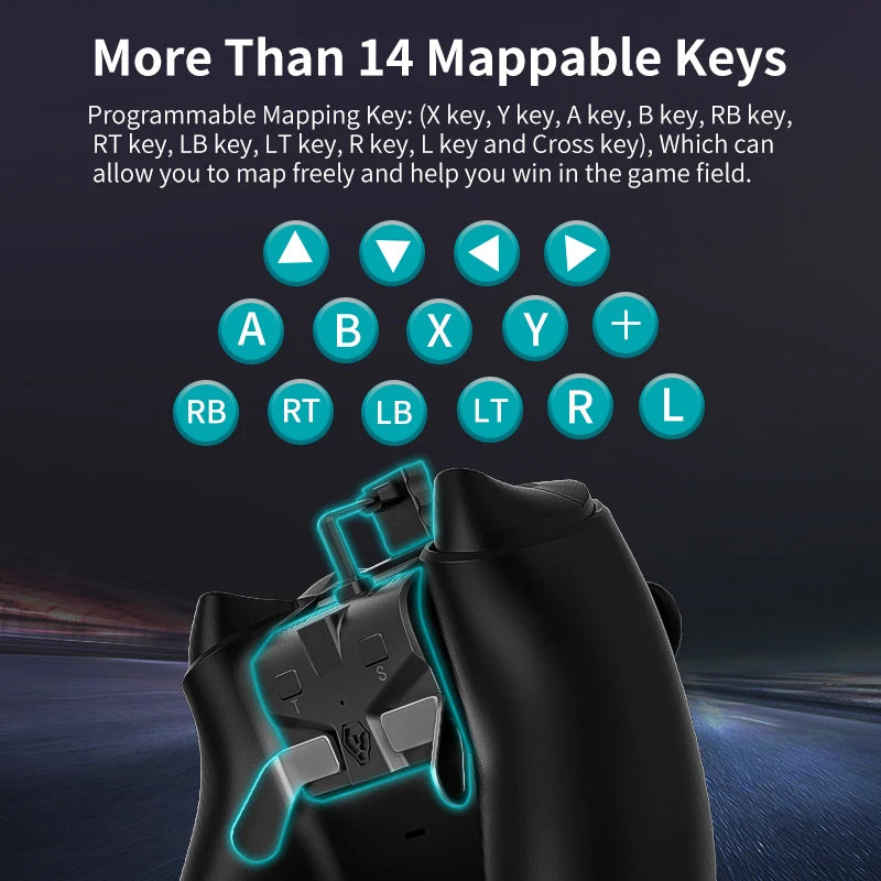 AOLION For Xbox Series S/X Xbox One Controller Replacement Extension Keys Back Button Attachment with 3.5mm Headphone Jack