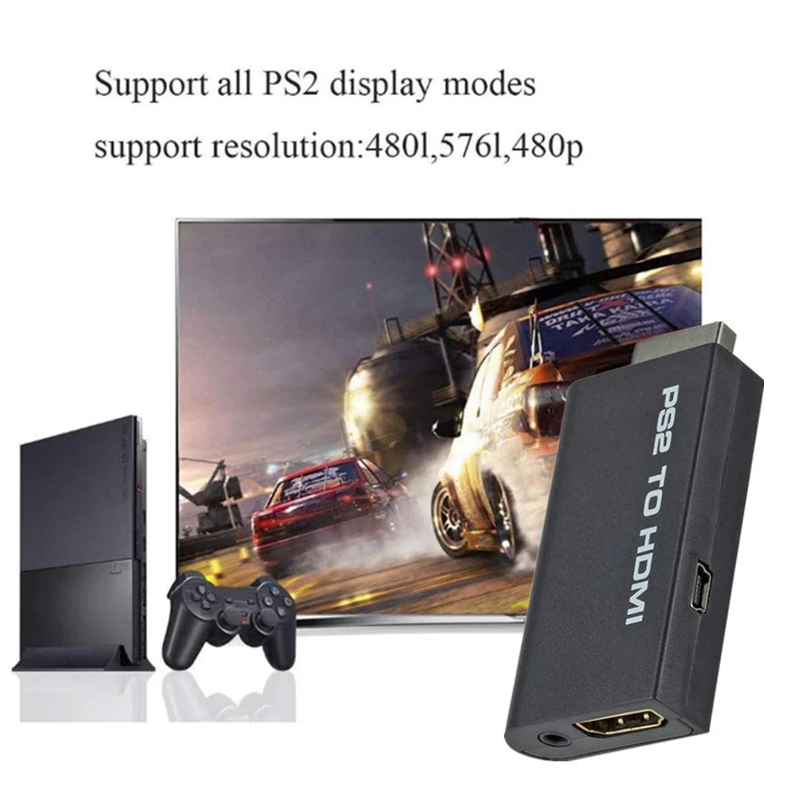 PS1 and PS2 to HDMI Converter, Up to 1080p Output, Audio Out