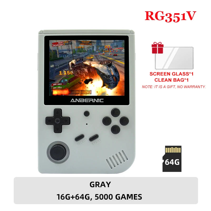 Anbernic RG351V Retro Handheld, 3.5-Inch IPS, Up to 2500 Games
