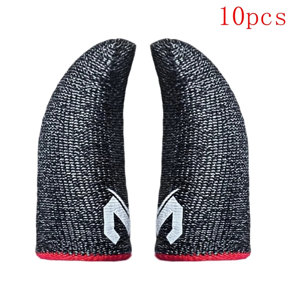 10pcs Mobile Game Fingertip Gloves for Gamer Sweatproof Anti-slip Touch Screen Finger Sleeve Breathable Gaming Fingertip Cover
