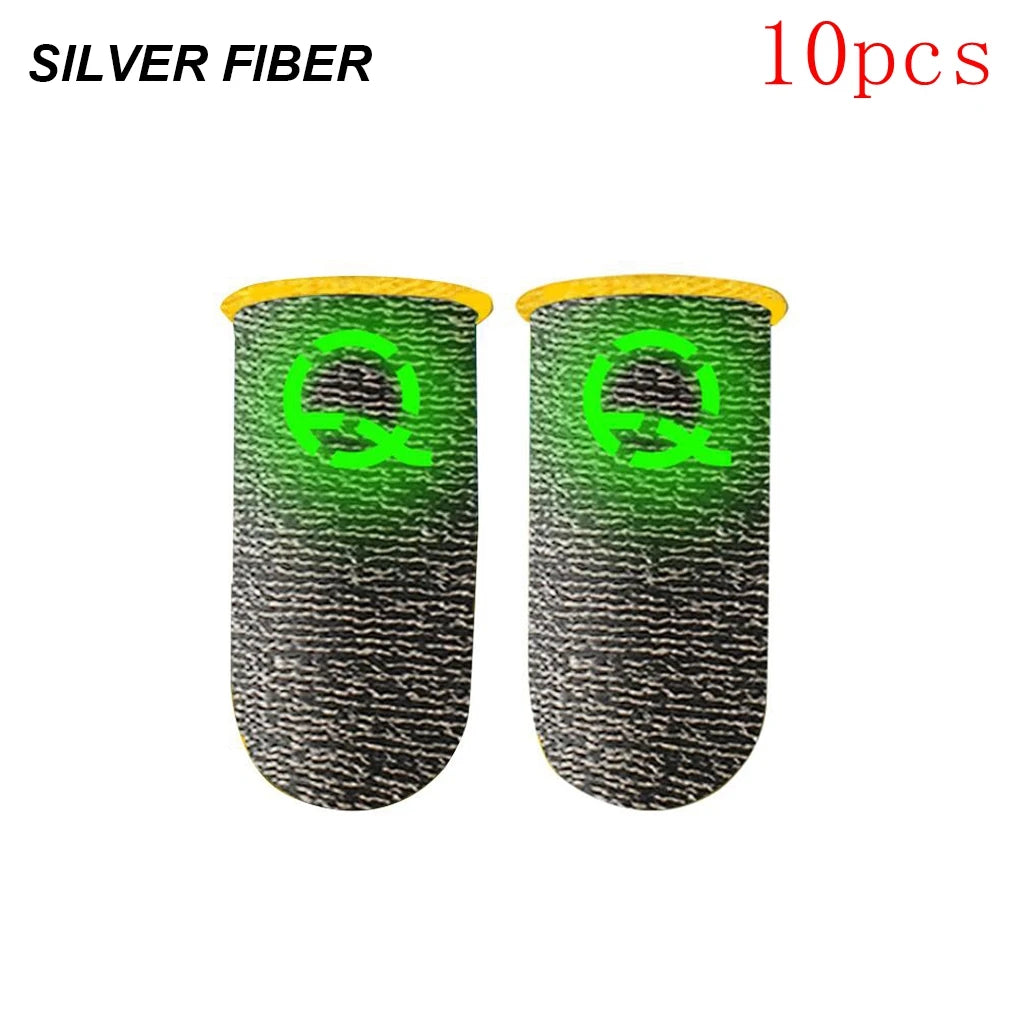 10pcs Mobile Game Fingertip Gloves for Gamer Sweatproof Anti-slip Touch Screen Finger Sleeve Breathable Gaming Fingertip Cover