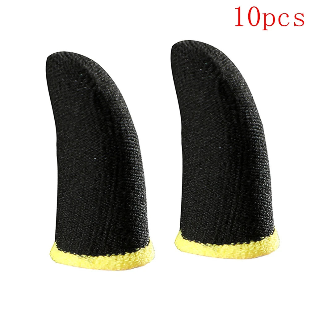10pcs Mobile Game Fingertip Gloves for Gamer Sweatproof Anti-slip Touch Screen Finger Sleeve Breathable Gaming Fingertip Cover