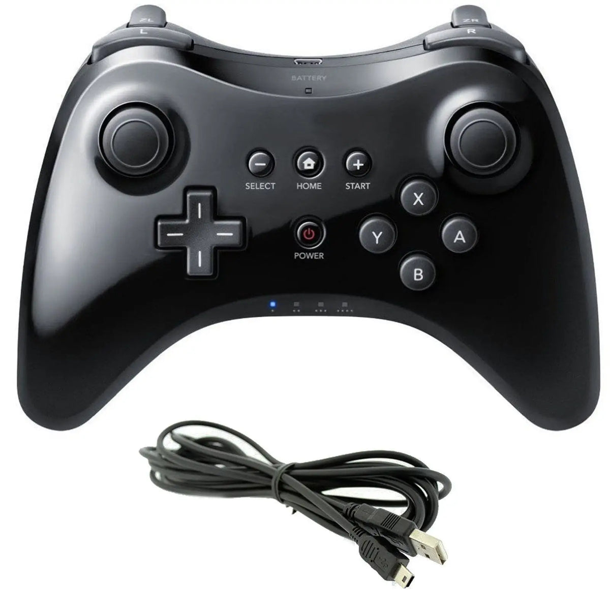 Wireless Classic Pro Controller for Nintendo Wii U with USB Cable