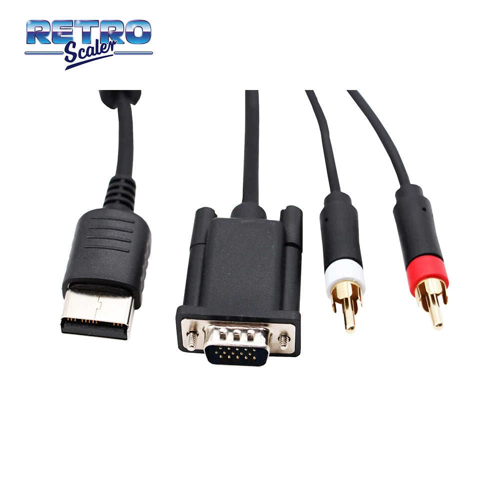 RetroScaler Dreamcast VGA Cable, High Definition + RCA Adapter