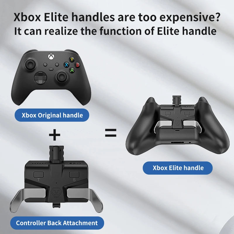 AOLION For Xbox Series S/X Xbox One Controller Replacement Extension Keys Back Button Attachment with 3.5mm Headphone Jack