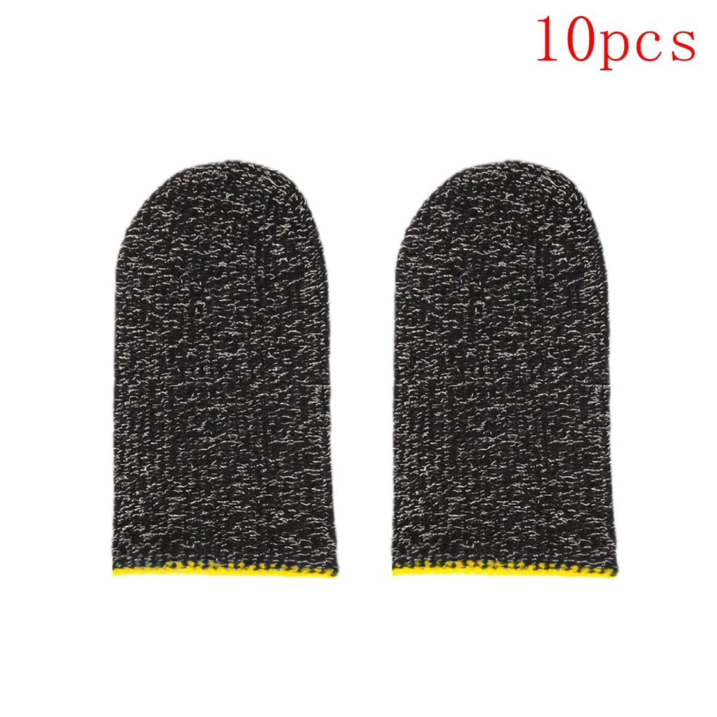 10pcs Mobile Game Fingertip Gloves for Gamer Sweatproof Anti-slip Touch Screen Finger Sleeve Breathable Gaming Fingertip Cover