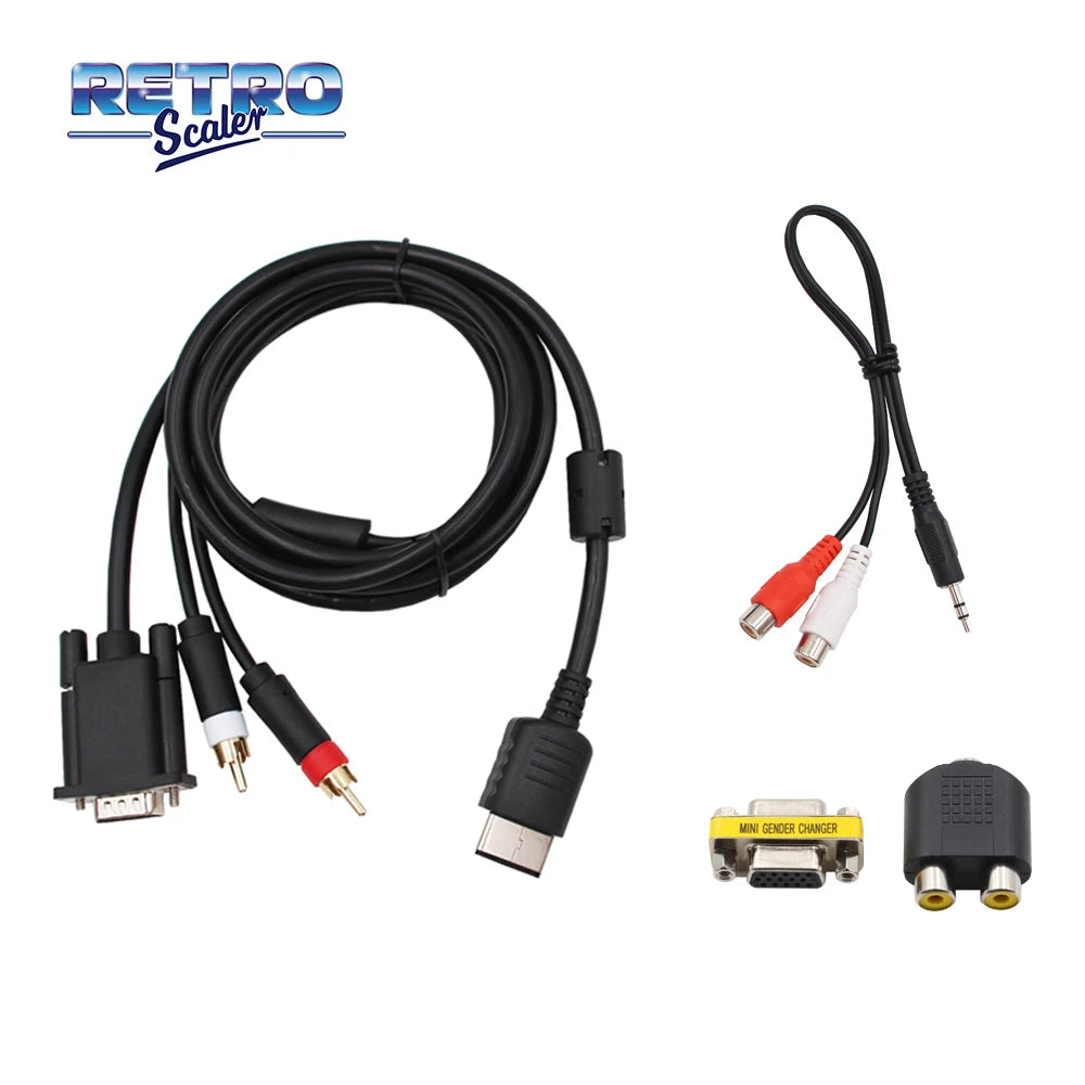 RetroScaler Dreamcast VGA Cable, High Definition + RCA Adapter