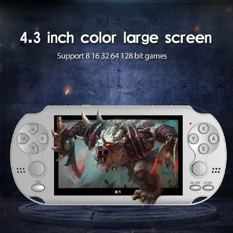 4.3-Inch Dual-Shake Game Console with 10,000 Games, MP4 Player