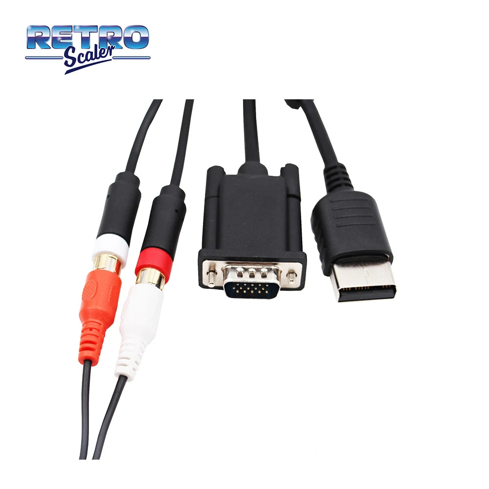 RetroScaler Dreamcast VGA Cable, High Definition + RCA Adapter