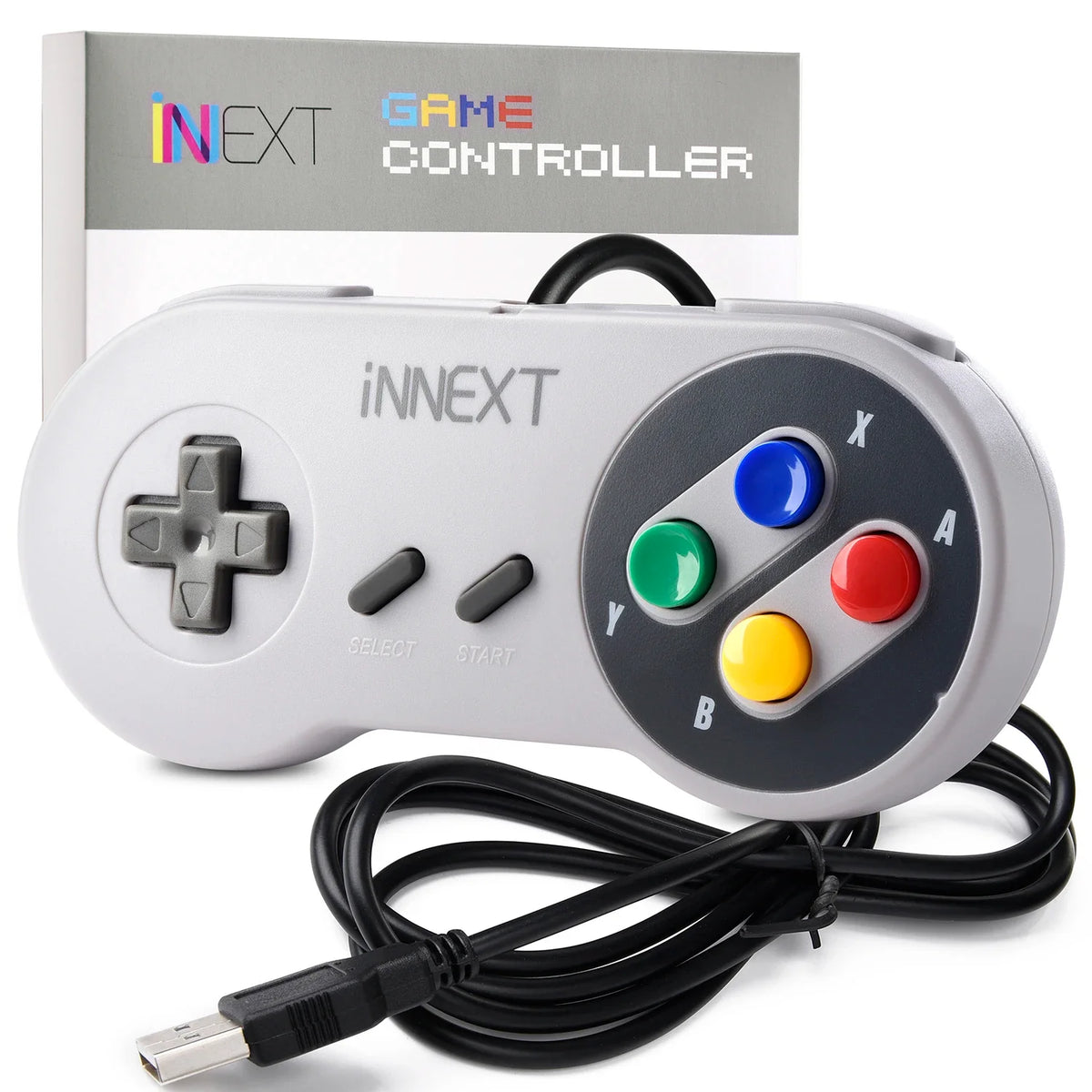USB Classic Game Controller Joypad Wired Joystick Gamepad for SNES Retro Gaming for Windows 7/8/10 PC MAC Linux Raspberry Pi 3