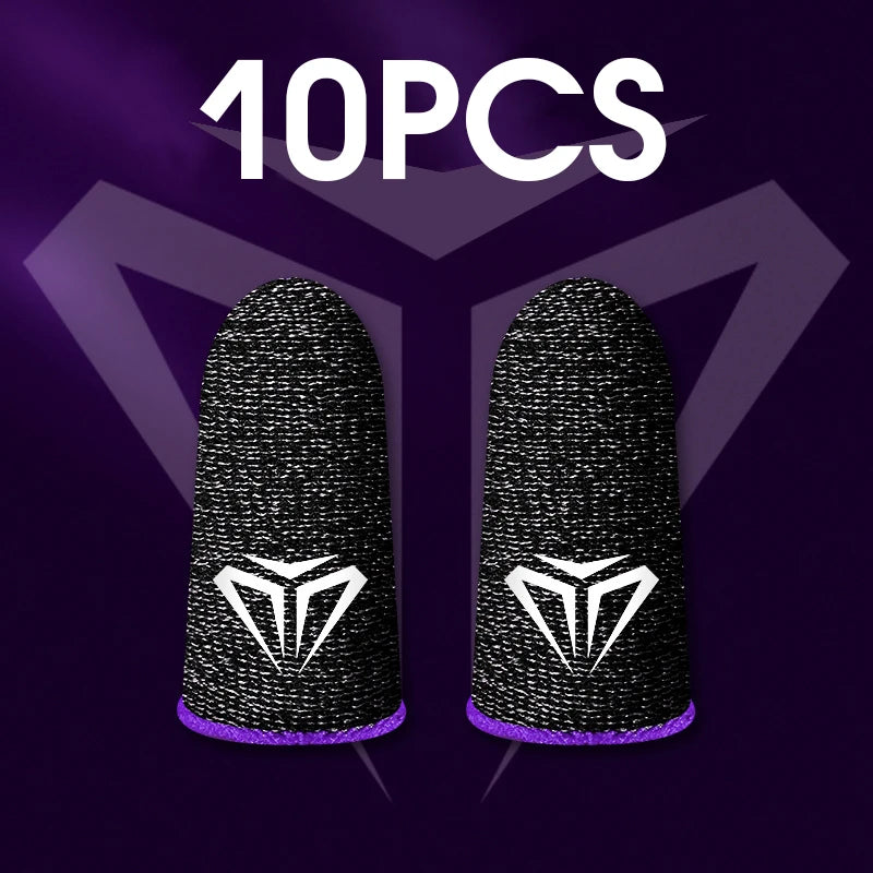 10pcs Mobile Game Fingertip Gloves for Gamer Sweatproof Anti-slip Touch Screen Finger Sleeve Breathable Gaming Fingertip Cover