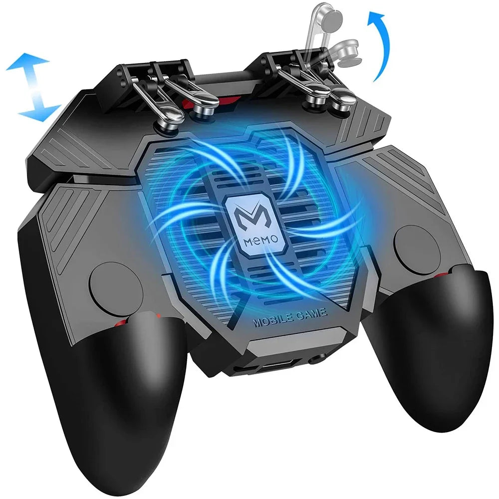 AK77 Six Finger Mobile Phone Gamepad with Power Bank, PUBG