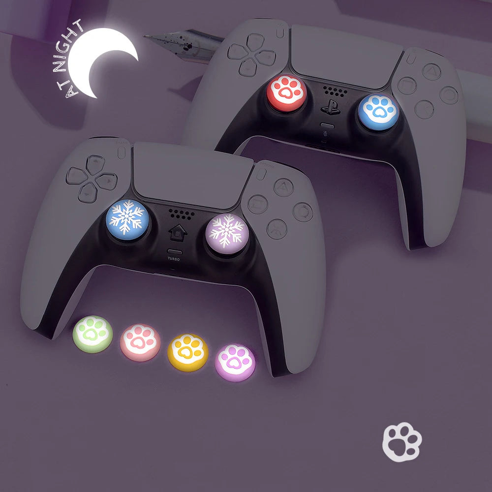 KomoKe Luminous Thumb Grip Caps for PS5, PS4, Xbox, Switch Pro