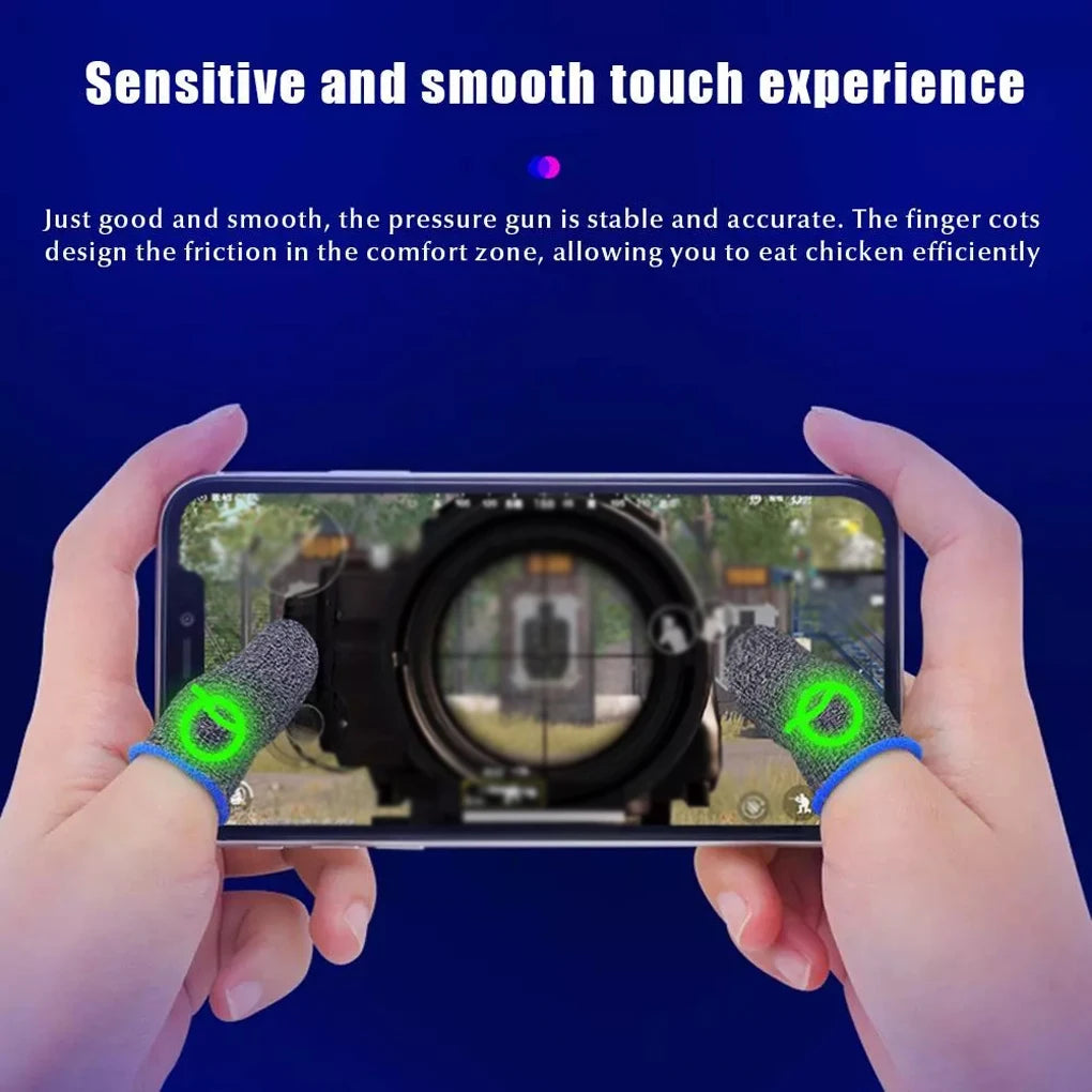 10pcs Mobile Game Fingertip Gloves for Gamer Sweatproof Anti-slip Touch Screen Finger Sleeve Breathable Gaming Fingertip Cover