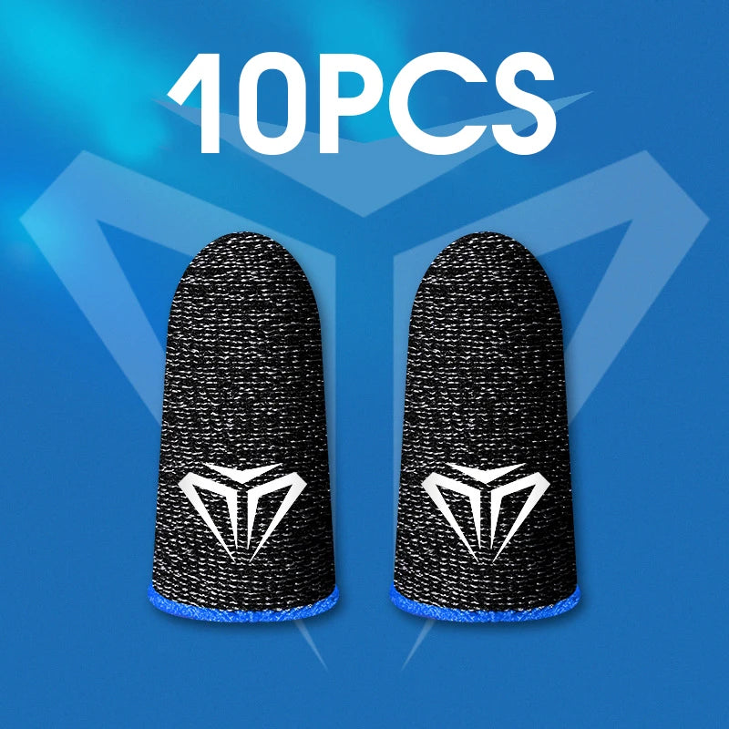 10pcs Mobile Game Fingertip Gloves for Gamer Sweatproof Anti-slip Touch Screen Finger Sleeve Breathable Gaming Fingertip Cover
