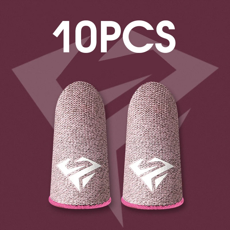 10pcs Mobile Game Fingertip Gloves for Gamer Sweatproof Anti-slip Touch Screen Finger Sleeve Breathable Gaming Fingertip Cover