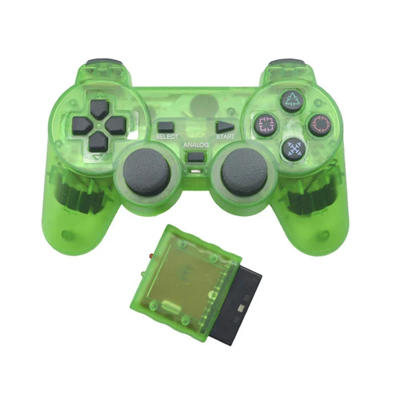 Transparent Wireless Gamepad for Sony PS2, Bluetooth 2.4G