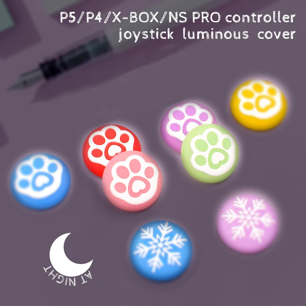 KomoKe Luminous Thumb Grip Caps for PS5, PS4, Xbox, Switch Pro