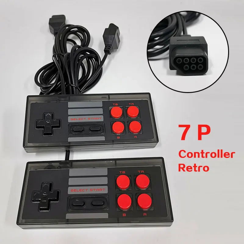 Suily 7 PIN Classic Controller 2 Pack Retro Gamepad for NES