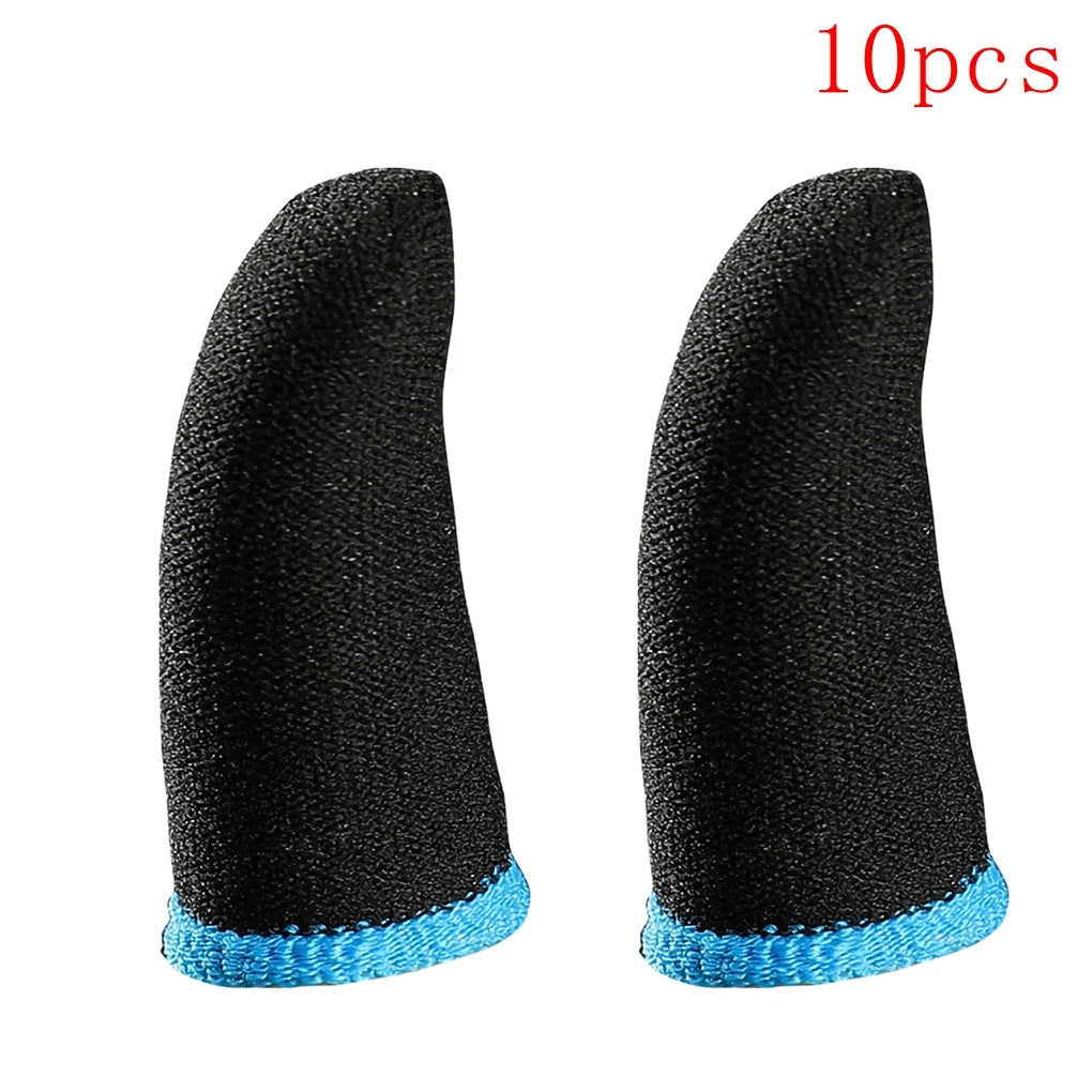 10pcs Mobile Game Fingertip Gloves for Gamer Sweatproof Anti-slip Touch Screen Finger Sleeve Breathable Gaming Fingertip Cover
