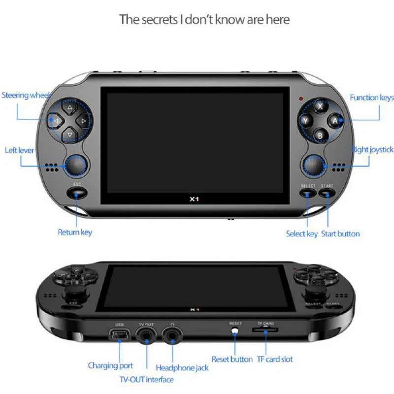 4.3-Inch Dual-Shake Game Console with 10,000 Games, MP4 Player