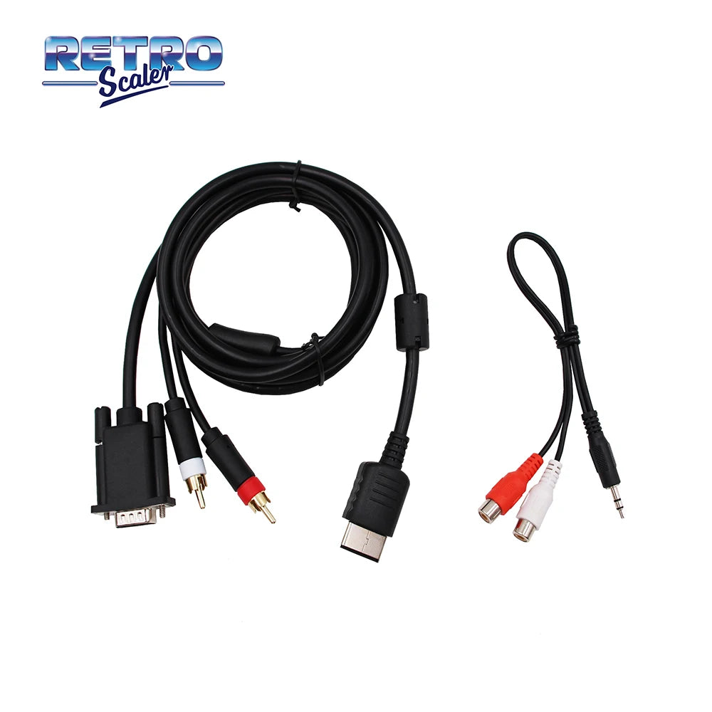 RetroScaler Dreamcast VGA Cable, High Definition + RCA Adapter