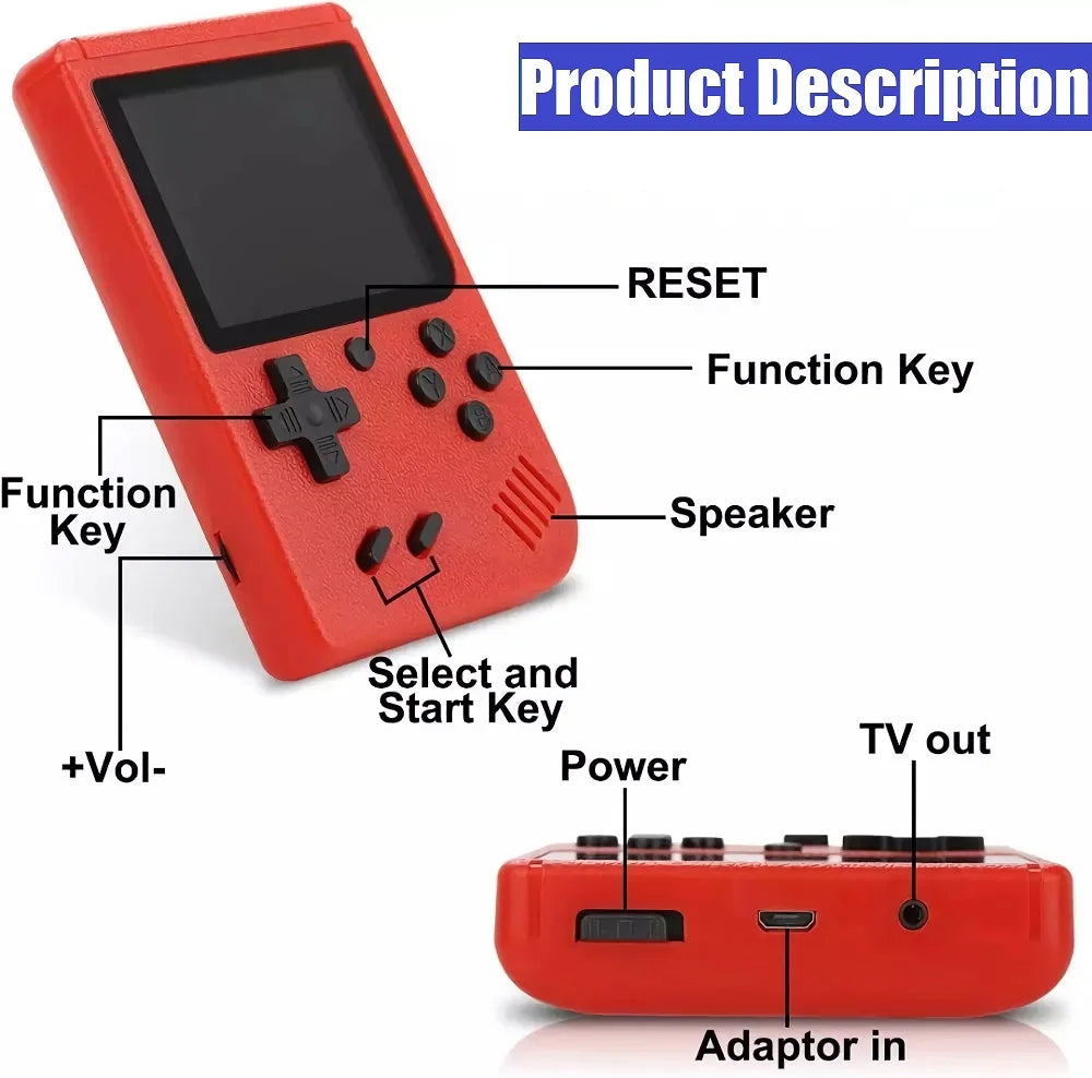 Retro Handheld Game Console 2.4-Inch LCD 400 Games