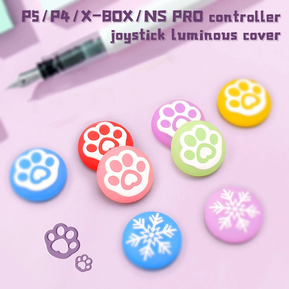 KomoKe Luminous Thumb Grip Caps for PS5, PS4, Xbox, Switch Pro