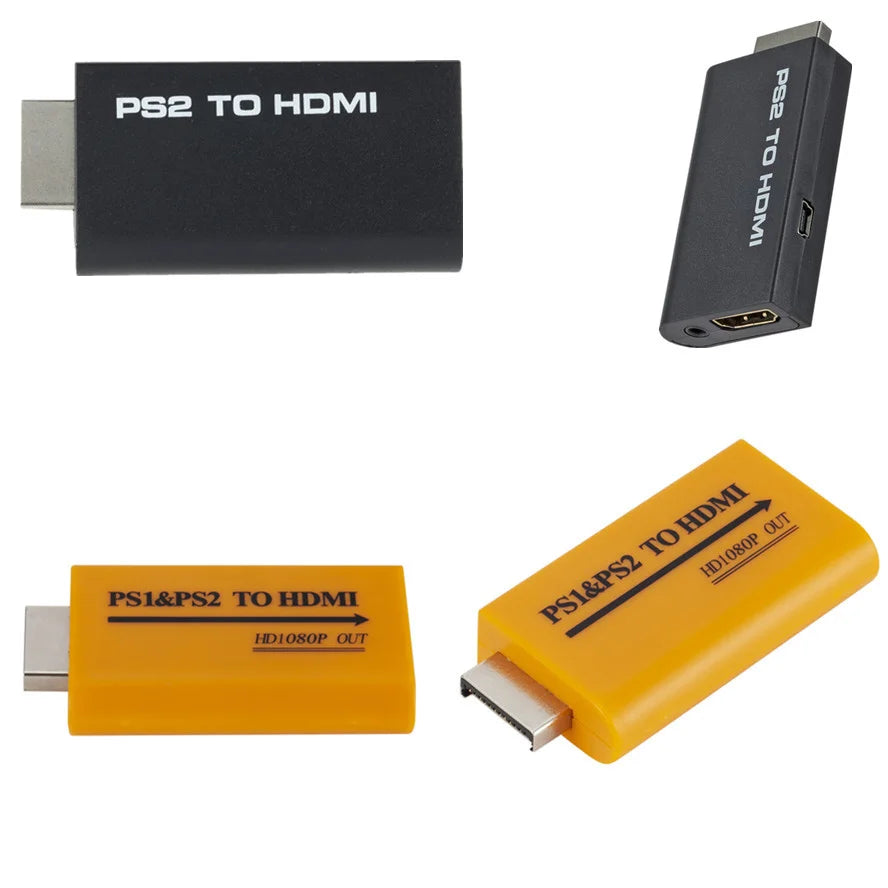 PS1 and PS2 to HDMI Converter, Up to 1080p Output, Audio Out