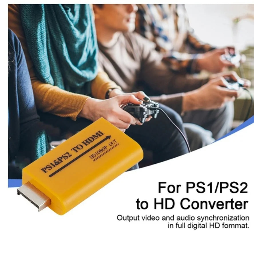 PS1 and PS2 to HDMI Converter, Up to 1080p Output, Audio Out
