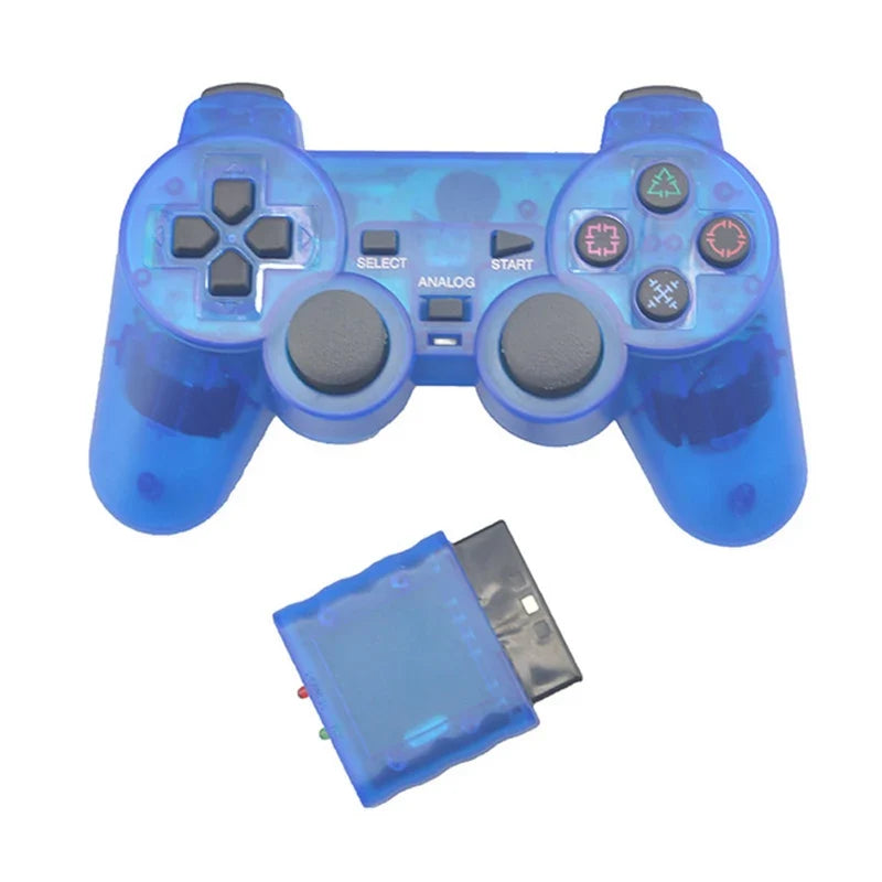 Transparent Wireless Gamepad for Sony PS2, Bluetooth 2.4G