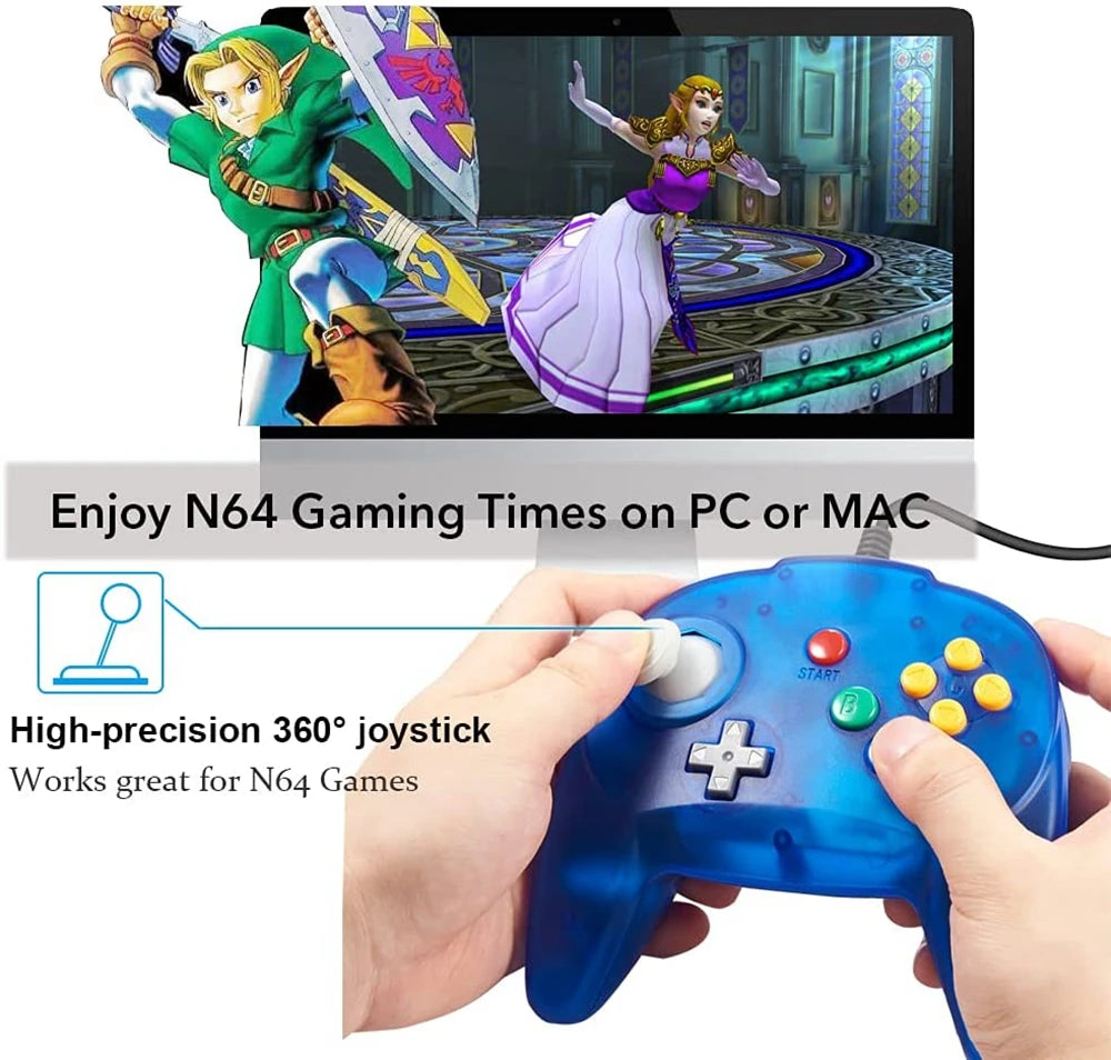 Mini USB N64-Style Controller for Windows PC, Mac & Raspberry Pi