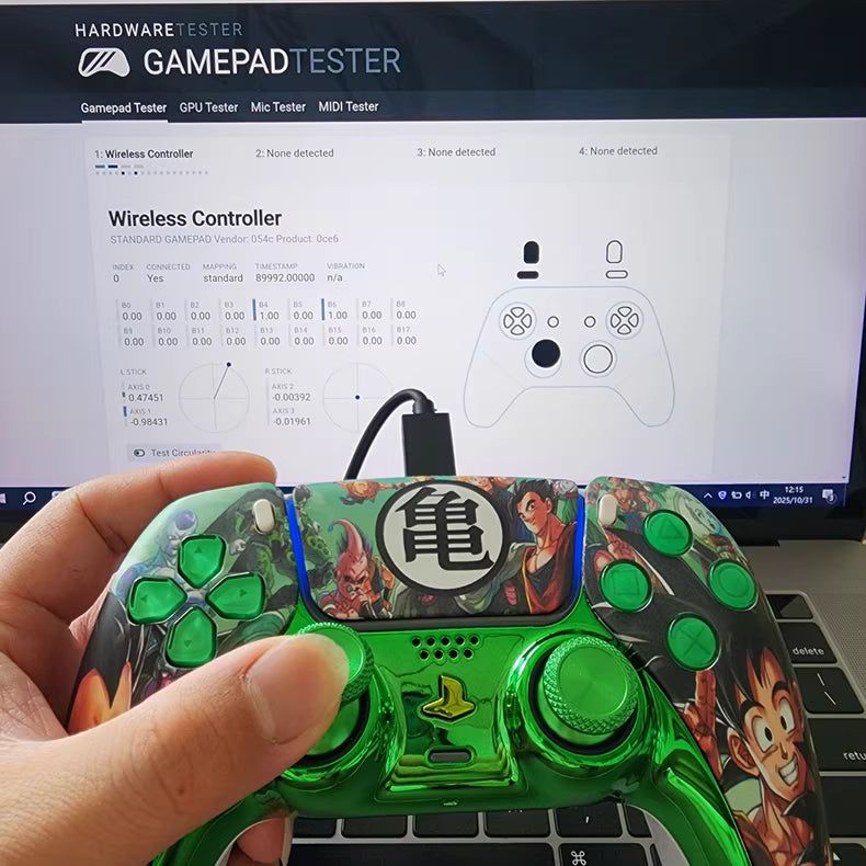 Sony PS5 Controller with Hall TMR Joysticks, Goku Dragon Ball Z