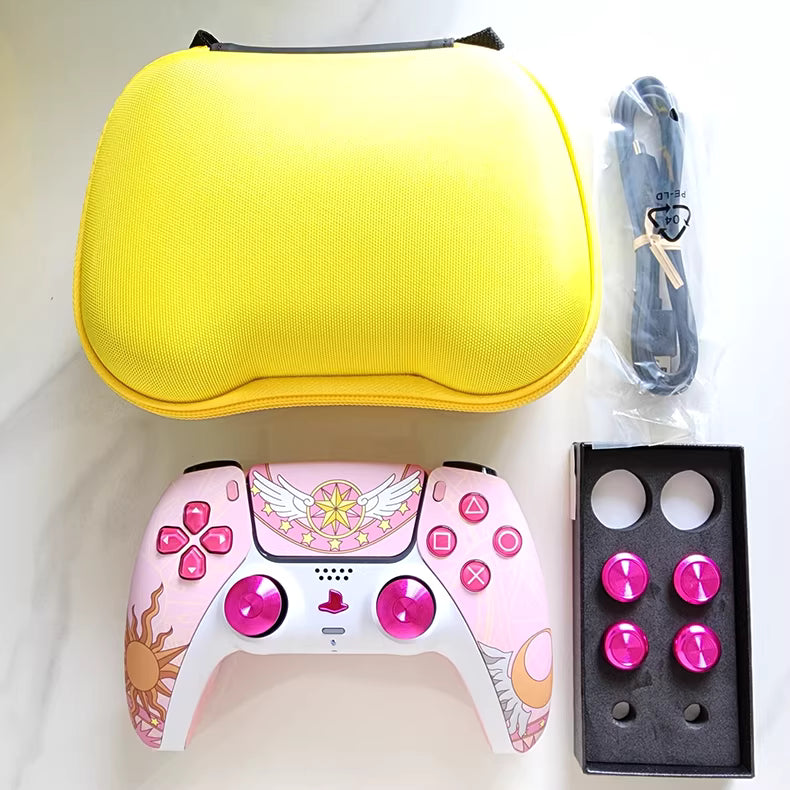 Sony PS5 Controller with Hall TMR Joysticks, Sakura Star Edition