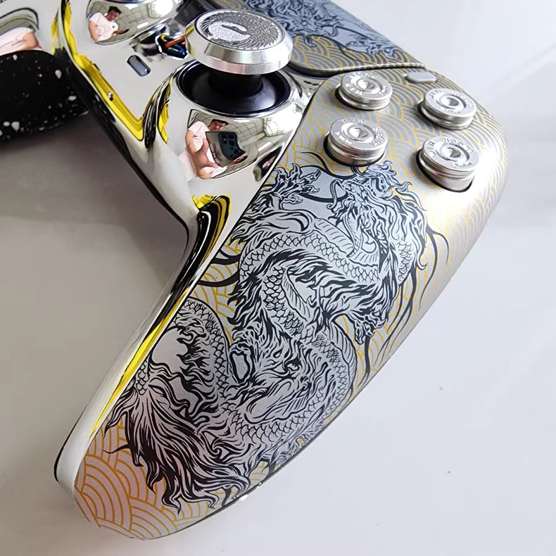 Sony PS5 Controller TMR Joystick, Crane Dance Silver Dragon