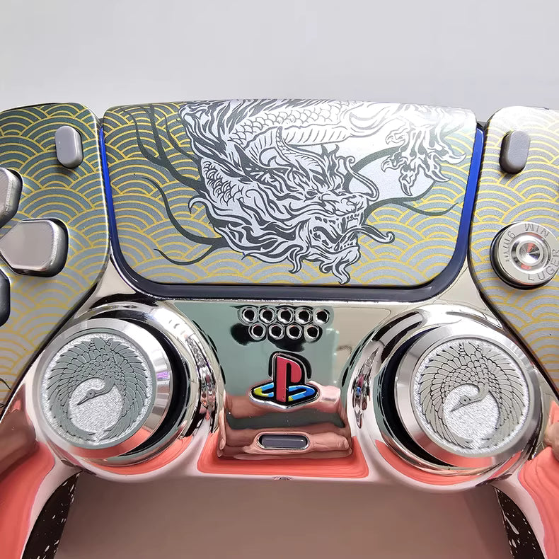 Sony PS5 Controller TMR Joystick, Crane Dance Silver Dragon