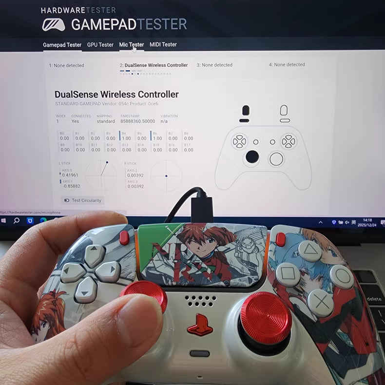 Sony PS5 Controller Evangelion EVA Pearl Hikari, Hall TMR