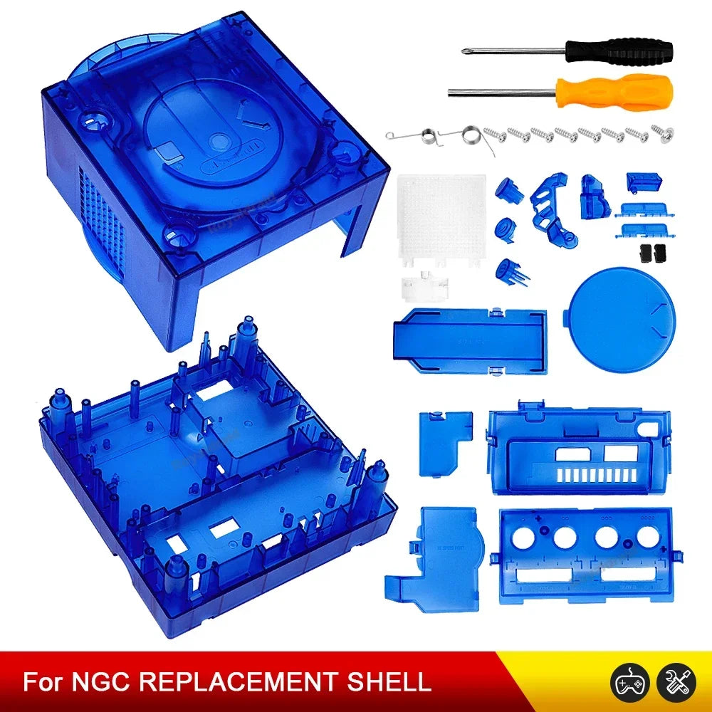 Transparent Black Blue Orange Purple Green White Housing Replacement Shell Case For Nintend Gamecube NGC DOL-001 and DOL-101 Game Accssories