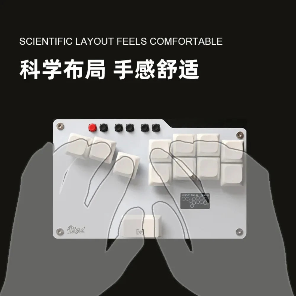 HitBox Mini Keyboard Portable Arcade Joystick Street Fighter Gaming Accessories for PC GP2040-CE Hot Swap Ergonomic Keyboard