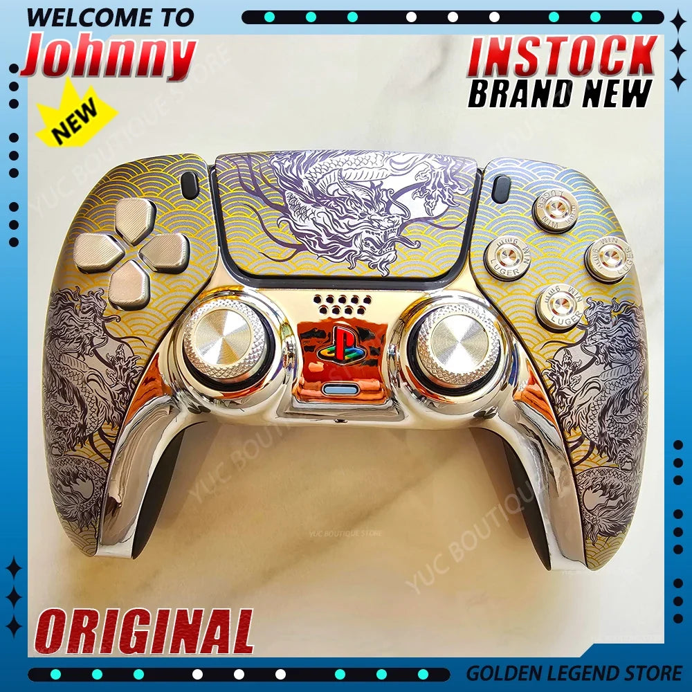 Johnny Old Video Gamer Golden Dragon Wireless Controller, TMR