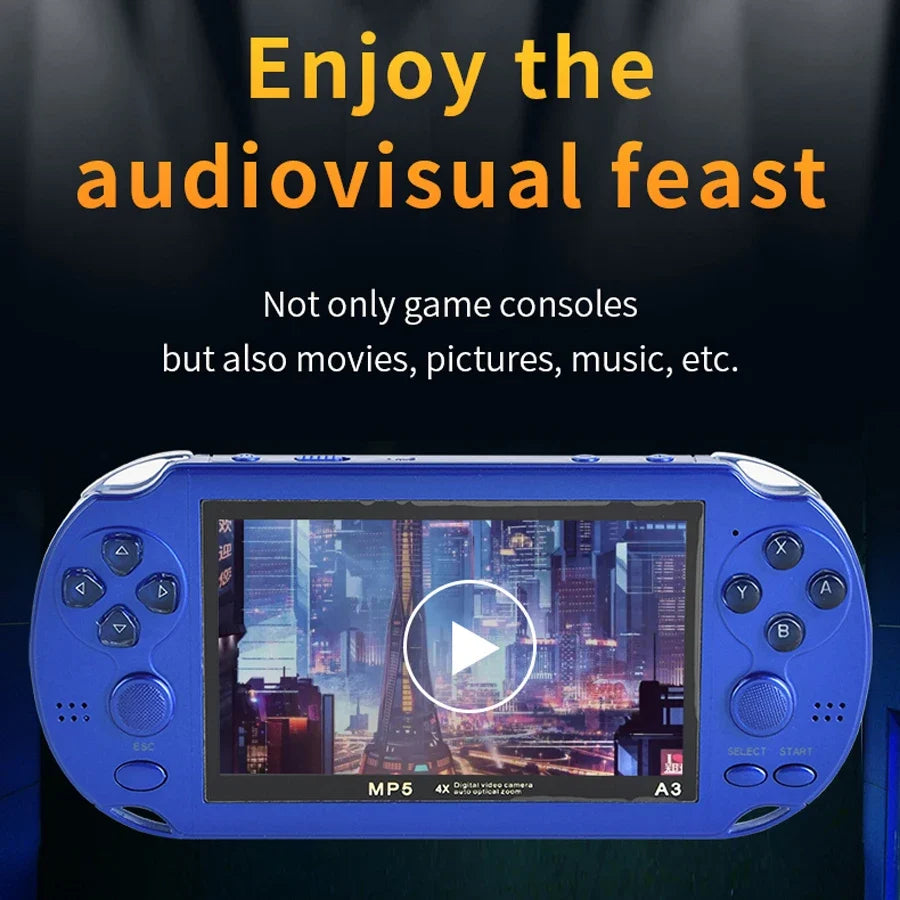 Retro Handheld Game Console for Kids, 4.3-Inch Screen, 8GB