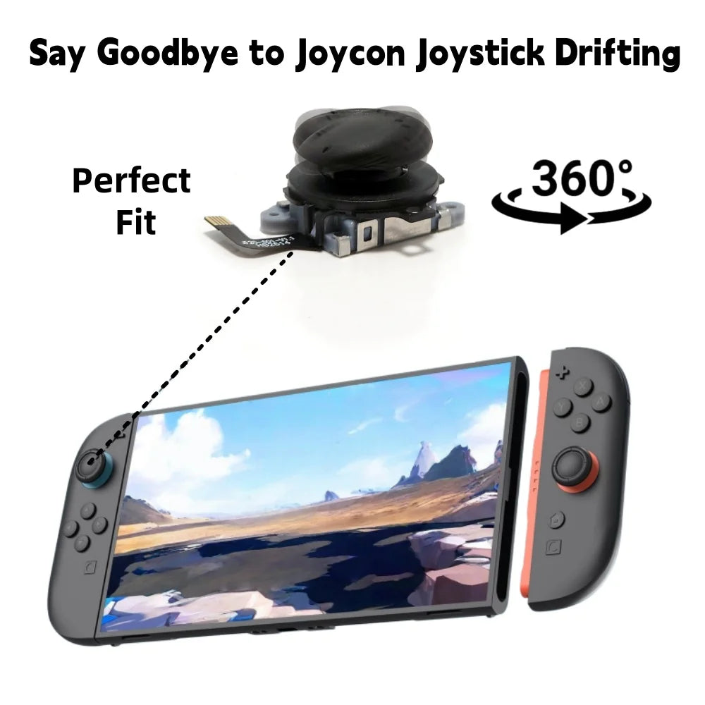 TMR Joystick for Switch 2 Joy-Con 2, Left Right 3D Analog Stick