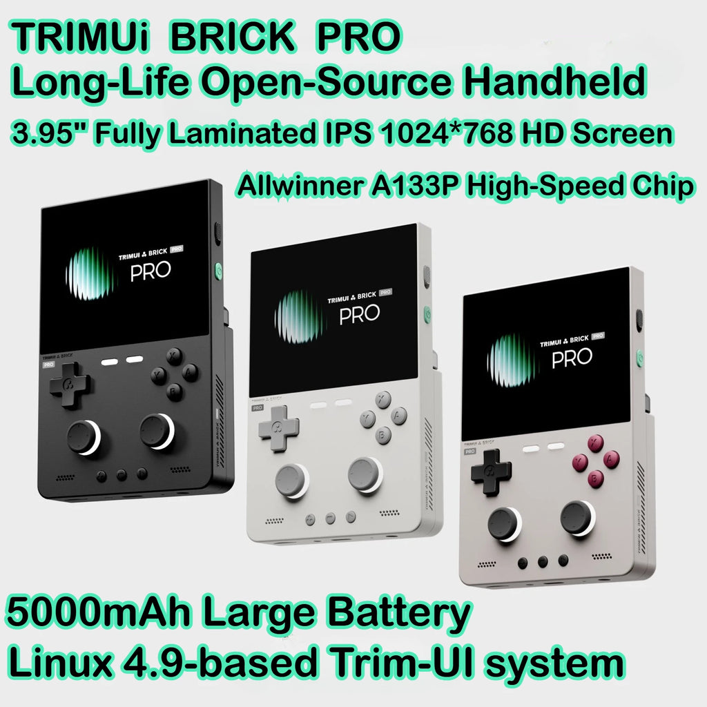 TRIMUI Brick Pro 3.95 Inch IPS Handheld, Up to 12000 Games