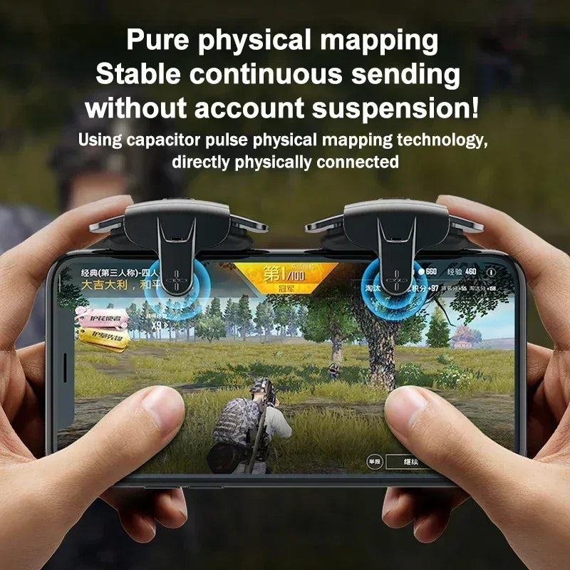 MEMO AK05 Mobile Phone Game Trigger L1 R1 Alloy Buttons, PUBG