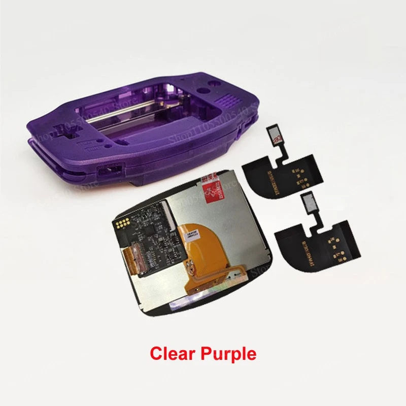Full New GBA IPS V4 Laminated Screen Kits for Gameboy Advance IPS Screen 15 Levels High Brightness Gaming Screen with Shell